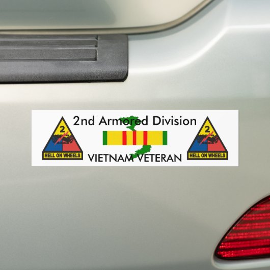 2e gepantserde div-bumpersticker bumpersticker (Op auto)