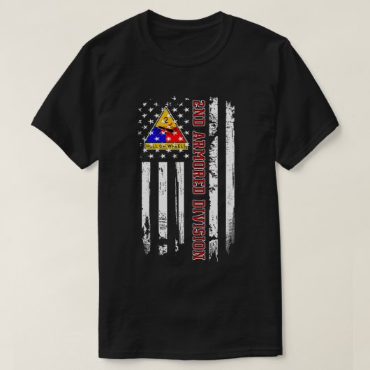 2e gepantserde divisie Amerikaanse veteranendag Va T-shirt (Design voorkant)