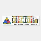 2e gepantserde divisie SWA Combat Veteran Sticker (Voorkant)