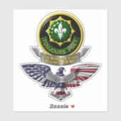 2e gepantserde valieveteranenauto sticker (Vel)