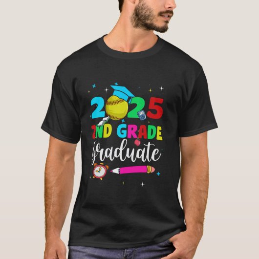 2e Graad Afstuderen 2025 Afstuderen Softbal Laatst T-shirt (Voorkant)