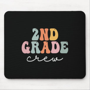2e graad Crew Retro Groovy Women Happy First Day Muismat