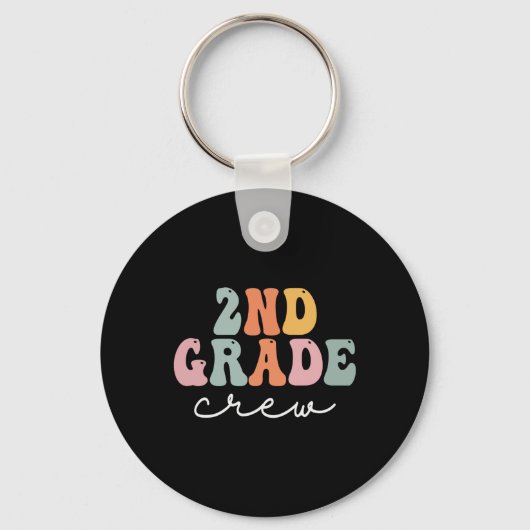 2e graad Crew Retro Groovy Women Happy First Day Sleutelhanger (Voorkant)
