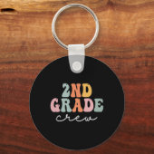 2e graad Crew Retro Groovy Women Happy First Day Sleutelhanger (Voorkant)