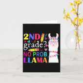 2e Graad Geen Prob-Llama Leraar Student Eerste Dag Kaart (Gele Bloem)