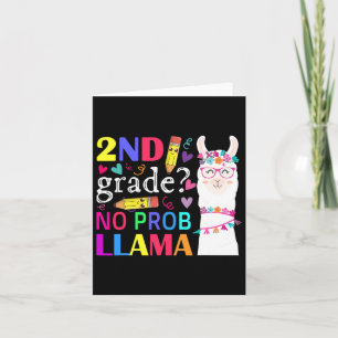 2e Graad Geen Prob-Llama Leraar Student Eerste Dag Kaart