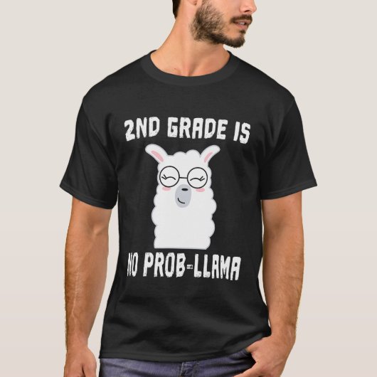 2e Graad Geen Prob Llama Team Leraar Opvoeder T-shirt (Voorkant)