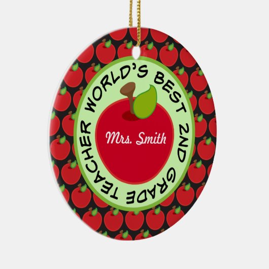 2e graad gepersonaliseerd lesgeven cadeau keramisch ornament (Rechts)