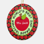 2e graad gepersonaliseerd lesgeven cadeau keramisch ornament (Links)