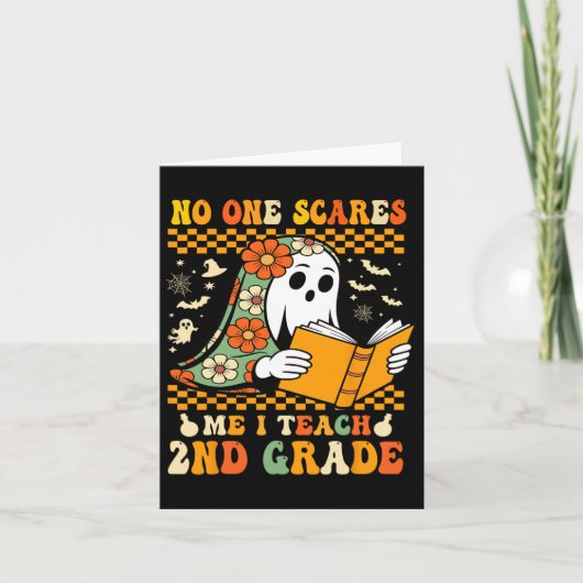 2e Graad Halloween Leraar Opvoeder Tweede Graad Kaart (Voorkant)