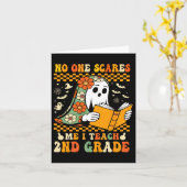 2e Graad Halloween Leraar Opvoeder Tweede Graad Kaart (Gele Bloem)