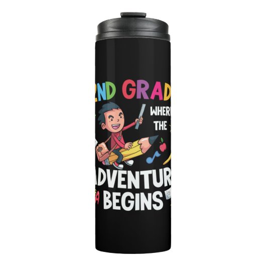 2e graad leraar 2e graad avontuur begint thermosbeker (Voorkant)