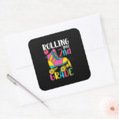 2e graad leraar die naar 2e graad rolt vierkante sticker (Envelop)