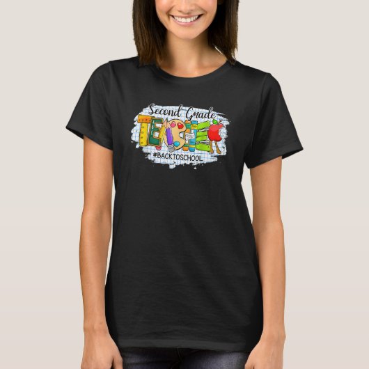 2e graad leraar eerste dag terug naar school t-shirt (Voorkant)