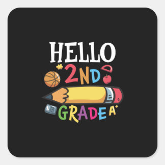 2e graad leraar Hallo 2e graad Vierkante Sticker