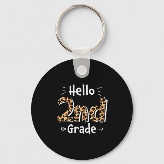 2e graad leraar Hallo leopard 2e graad Sleutelhanger (Voorkant)
