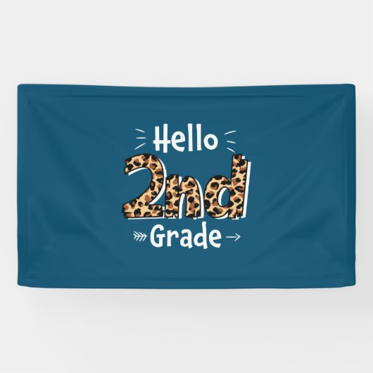 2e graad leraar Hallo leopard 2e graad Spandoek (Horizontaal)