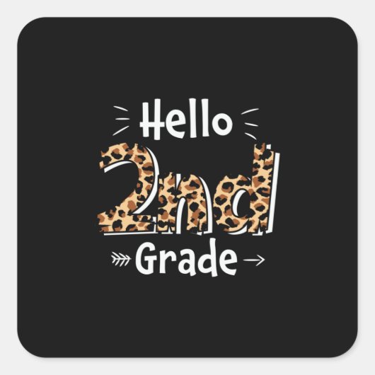 2e graad leraar Hallo leopard 2e graad Vierkante Sticker (Voorkant)
