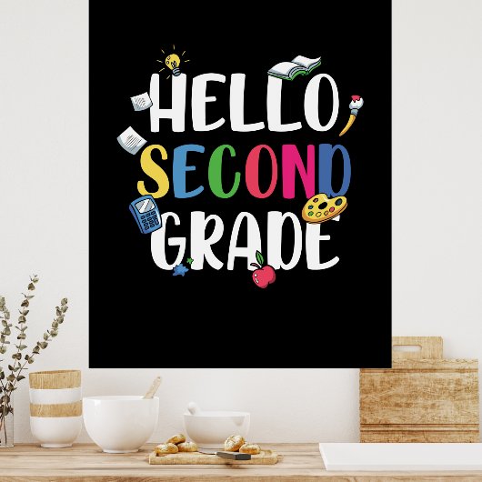 2e graad leraar Hallo tweede graad Poster (Keuken)