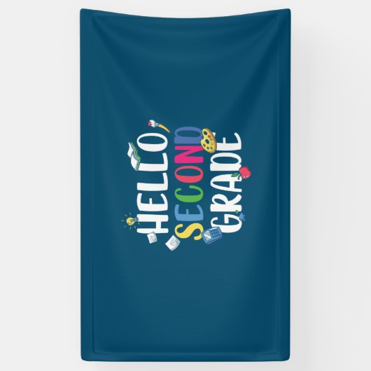 2e graad leraar Hallo tweede graad Spandoek (Verticaal)