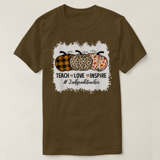 2e graad leraar terug naar school pompoenHerfst Te T-shirt (Design voorkant)
