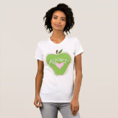 2e graad lerarenroze en groene appel t-shirt (Voorkant volledig)