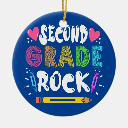 2e graad lerarenstudent Gift Keramisch Ornament (Voorkant)