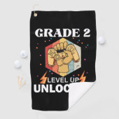 2e graad ontgrendeld niveau terug naar school eers golfhanddoek (Insitu)