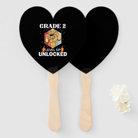 2e graad ontgrendeld niveau terug naar school eers handwaaier (Voorkant en achterkant)