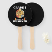 2e graad ontgrendeld niveau terug naar school eers handwaaier (Voorkant en achterkant)