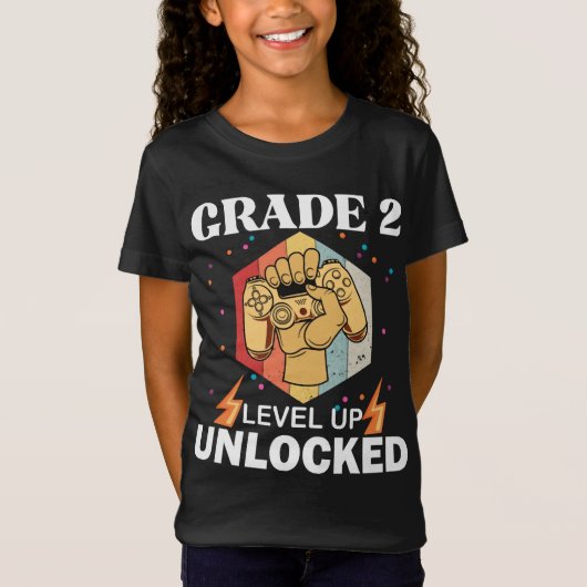 2e graad ontgrendeld niveau terug naar school eers t-shirt (Voorkant)