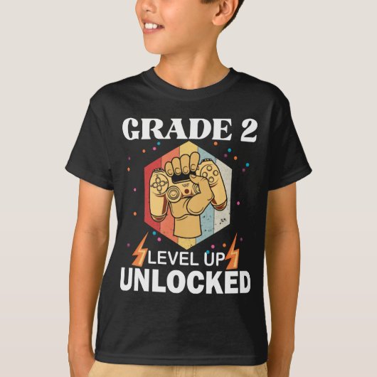 2e graad ontgrendeld niveau terug naar school eers t-shirt (Voorkant)