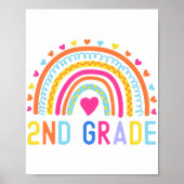 2e graad Rainbow Girl Boys Teacher Hallo Tweede G Poster (Voorkant)