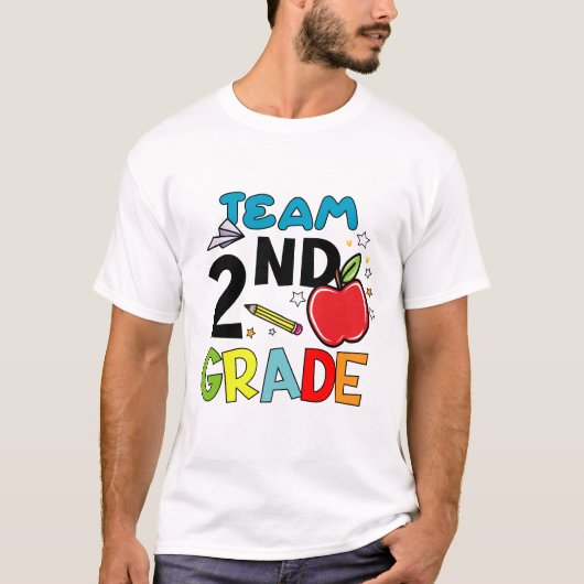 2e graad Team 2e graad dik didactische cadeaus T-shirt (Voorkant)