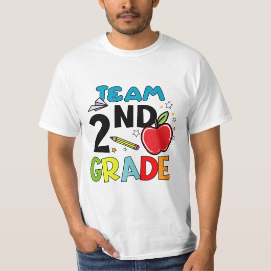 2e graad Team 2e graad dik didactische cadeaus T-shirt (Voorkant)