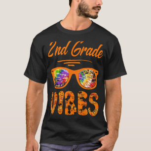 2e graad Vibes Cute Stropdas Die Herfst Teacher Pa T-shirt