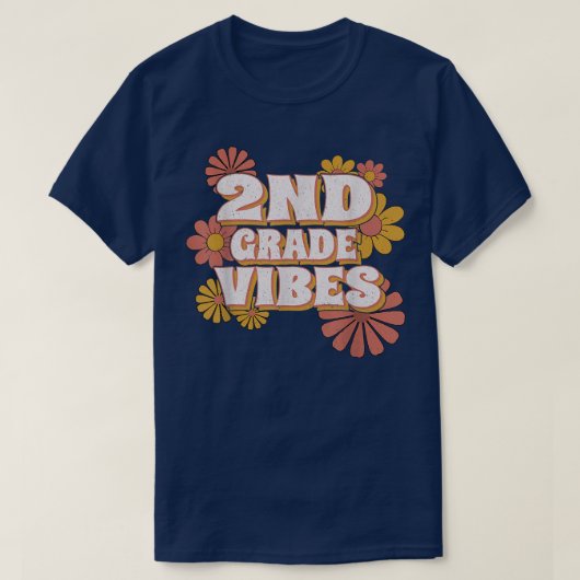 2e graad Vibes Shirt Tweede graad Retro Floral (Design voorkant)