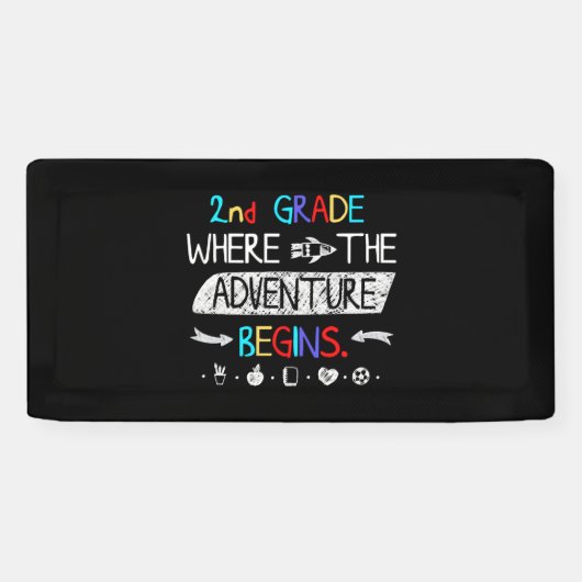 2e graad waar het avontuur begint spandoek (Horizontaal)