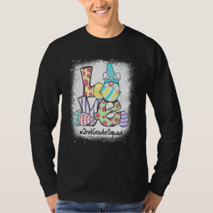 2e graads vierkant liefde koepel vrolijke paasdag t-shirt