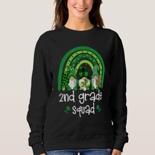 2e graads vierkant regenbooggenoom Happy St Patric Trui (Voorkant)