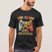  2e gradenniveau onvergrendelde gamer Afstuderen T-shirt (Voorkant)