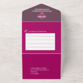 2e granaat huwelijksjubileum feest edelsteen rood all in one uitnodiging (Buitenkant)