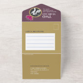 2e granaat huwelijksjubileum feest eeuwigheidsring all in one uitnodiging (Buitenkant)