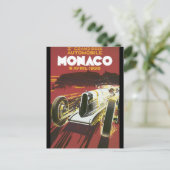 2e grote prijs Monaco Vintage Travel Poster Briefkaart (Staand voorkant)