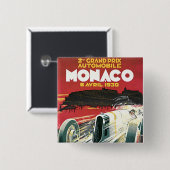 2e Grote Prijs van Monaco Vierkante Button 5,1 Cm (Voorkant /achterkant)