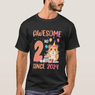 2e Hamster Thema Verjaardag Geweldig Sinds 2024 T-shirt
