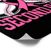 2e honkbalspeler borstkanker bewustzijn 1 poster (Hoek)