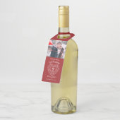 2e huwelijksdag foto rafelrood hart flessenhanger (Schuin)