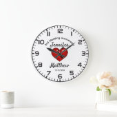 2e huwelijksjubileum cadeau gepersonaliseerd grote klok (Huis)