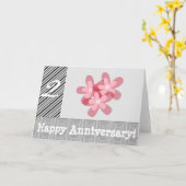 2e huwelijksjubileum kaart (Gele Bloem)
